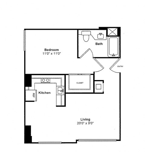 A21 2d Floor Plan, Sea Castle by Windsor, Santa Monica, CA 90401